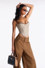 Leather Satchel Bag - Black/combo - Image 2