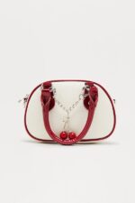 Miss LuLu Handbag - Red/White - Image 2