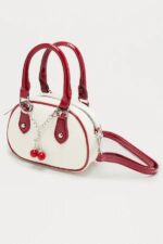 Miss LuLu Handbag - Red/White