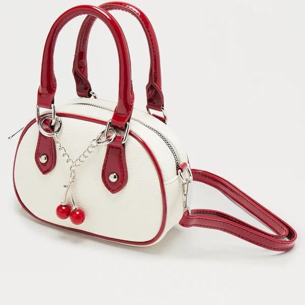 Miss LuLu Handbag - Red/White
