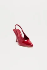 Spectate Faux Patent Slingback Pumps - Image 2