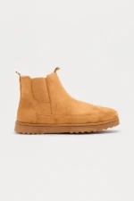 Faux Suede Chelsea Boot - Tan
