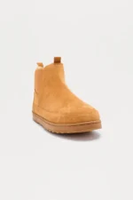 Faux Suede Chelsea Boot - Tan - Image 2