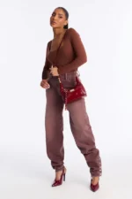 Satchel Bag - Burgundy - Image 2