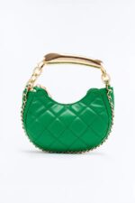 Leather Satchel Bag - Green - Image 2