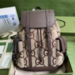 Jumbo Canvas and Leather Backpack (حقيبة ظهر قماش  جامبو وجلد) - Image 2