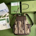 Jumbo Canvas and Leather Backpack (حقيبة ظهر قماش  جامبو وجلد)