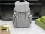 Embossed Leather Backpack (حقيبة ظهر الجلدية المنقوشة بشعار)