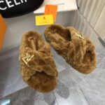 LV Fleece Slippers (حذاء لوي فليس سليبر ) - Image 3