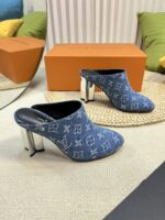 LV High-Heeled Sandals (لوي بكعب عالٍ مُرصّع صندل ) - Image 3